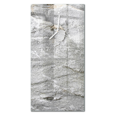Ceas de sticlă pe perete vertical Piatră