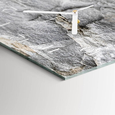 Ceas de sticlă pe perete vertical Piatră