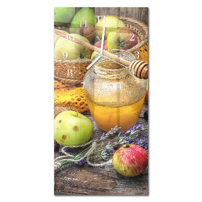 Ceas de sticlă pe perete vertical Masă de toamnă