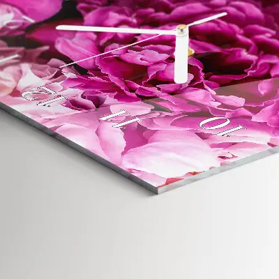 Ceas de sticlă pe perete vertical Bujor