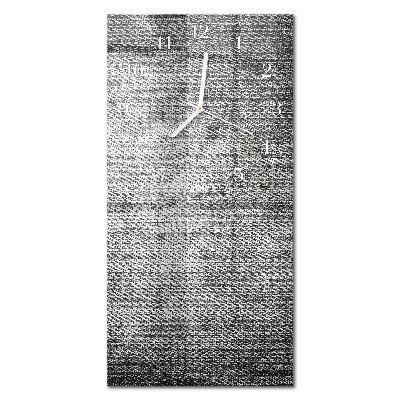 Ceas de sticlă pe perete vertical Material