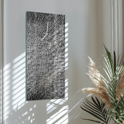 Ceas de sticlă pe perete vertical Material