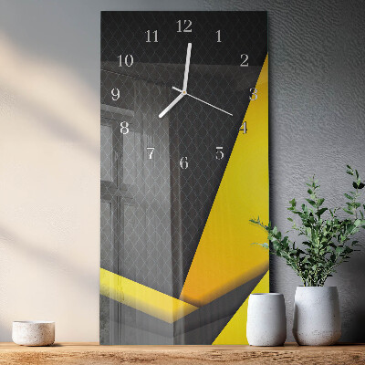 Ceas de sticlă pe perete vertical Abstracție
