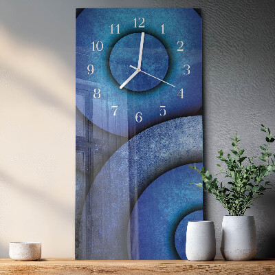 Ceas de sticlă pe perete vertical Arta Roților