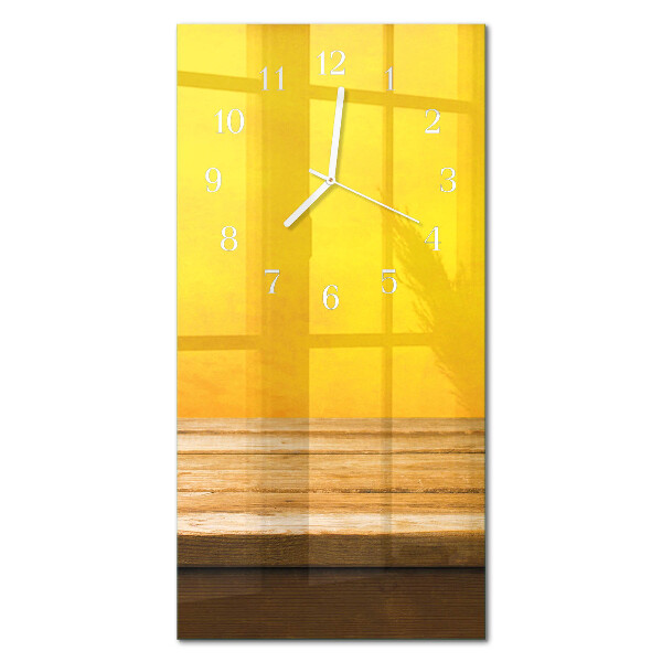Ceas de sticlă pe perete vertical Masă