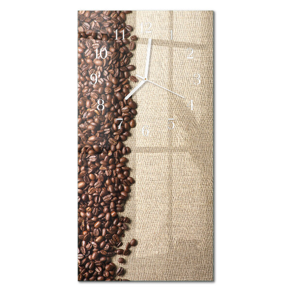 Ceas de sticlă pe perete vertical boabe de cafea