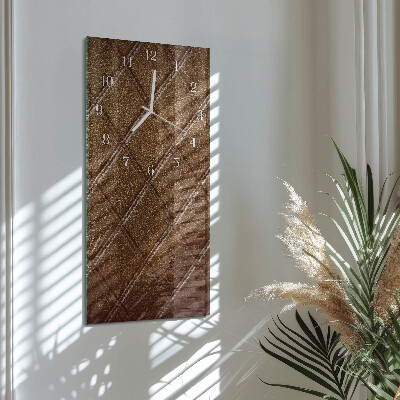 Ceas de sticlă pe perete vertical Diamante