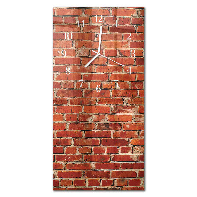 Ceas de sticlă pe perete vertical Zid de cărămidă