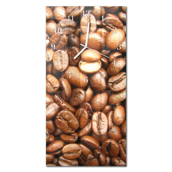 Ceas de sticlă pe perete vertical boabe de cafea