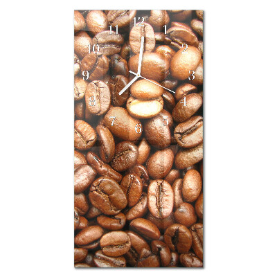 Ceas de sticlă pe perete vertical boabe de cafea