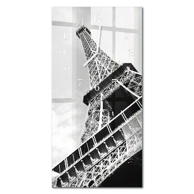 Ceas de sticlă pe perete vertical Turnul Eiffel