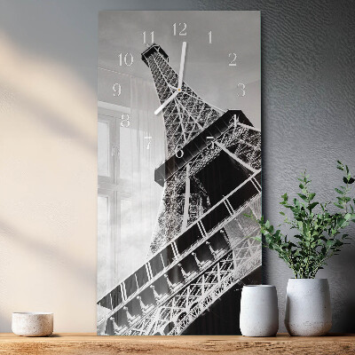 Ceas de sticlă pe perete vertical Turnul Eiffel