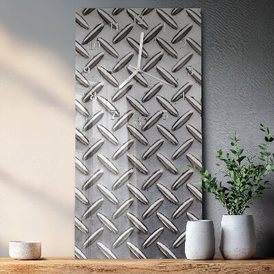 Ceas de sticlă pe perete vertical Tablă metalică
