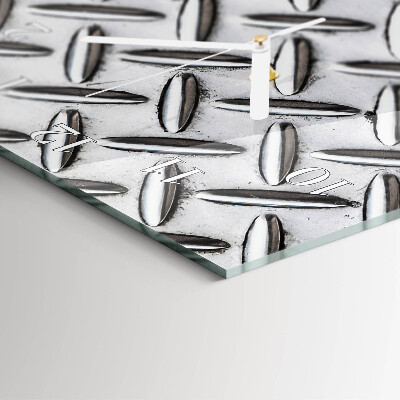 Ceas de sticlă pe perete vertical Tablă metalică