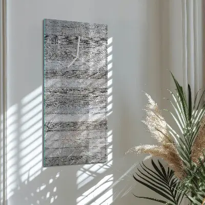 Ceas de sticlă pe perete vertical Lemn