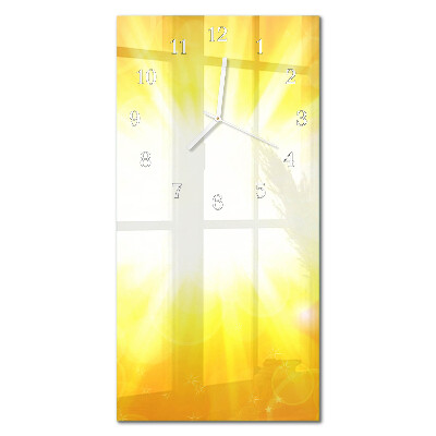 Ceas de sticlă pe perete vertical Lumina soarelui
