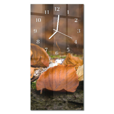 Ceas de sticlă pe perete vertical Toamnă