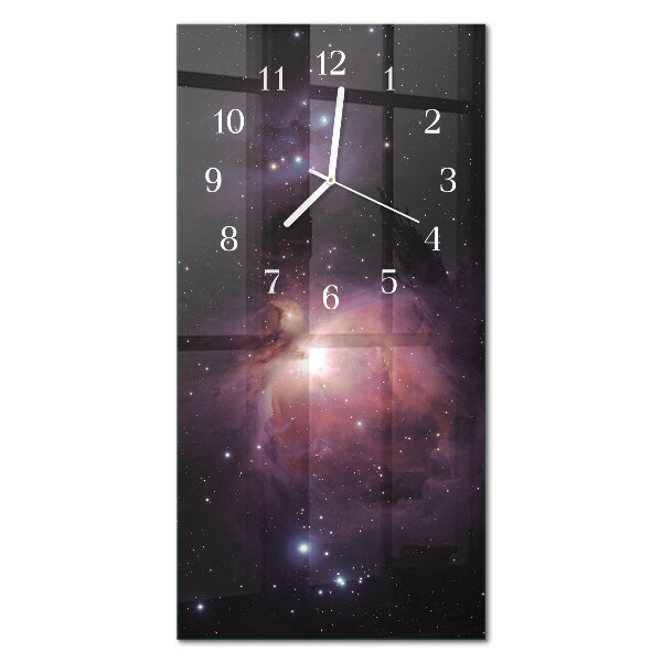 Ceas de sticlă pe perete vertical Cosmos