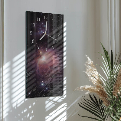 Ceas de sticlă pe perete vertical Cosmos