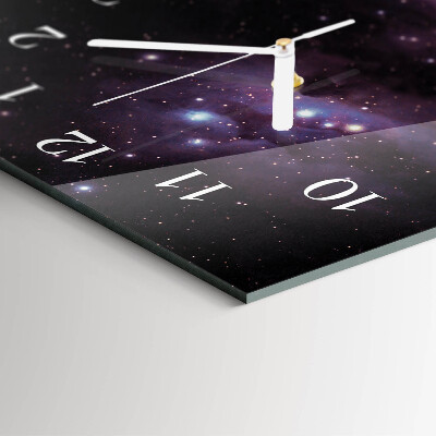 Ceas de sticlă pe perete vertical Cosmos