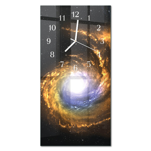 Ceas de sticlă pe perete vertical Cosmos