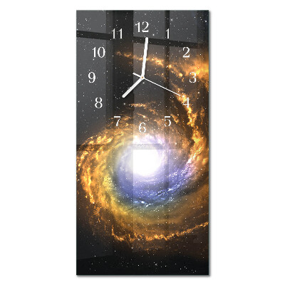 Ceas de sticlă pe perete vertical Cosmos