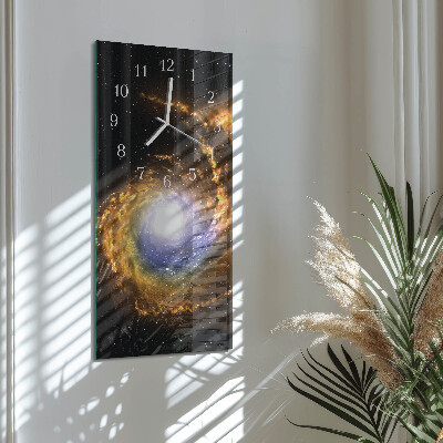 Ceas de sticlă pe perete vertical Cosmos