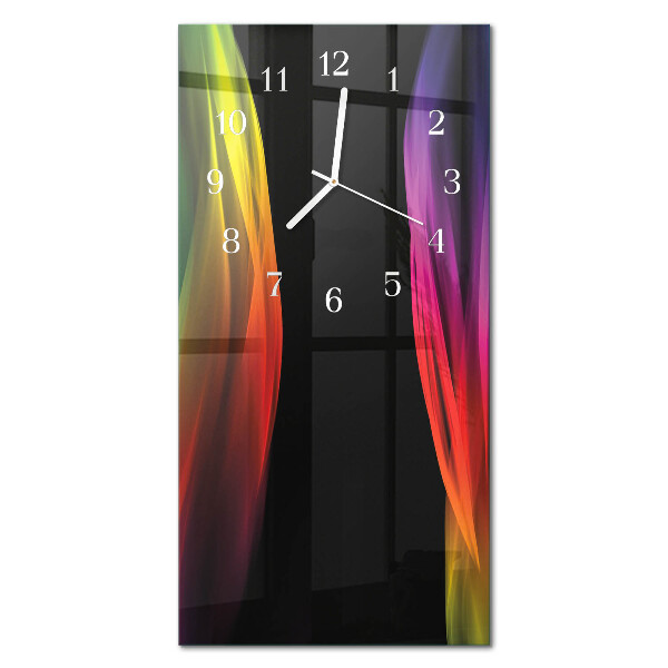 Ceas de sticlă pe perete vertical Abstracție
