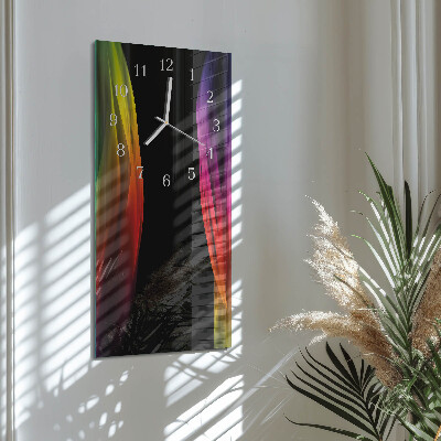Ceas de sticlă pe perete vertical Abstracție
