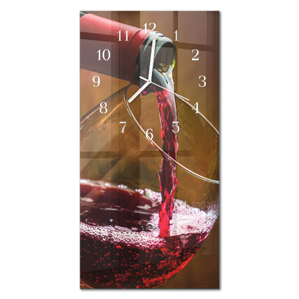 Ceas de sticlă pe perete vertical Vin