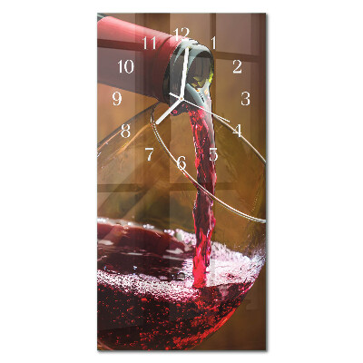 Ceas de sticlă pe perete vertical Vin