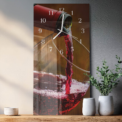 Ceas de sticlă pe perete vertical Vin