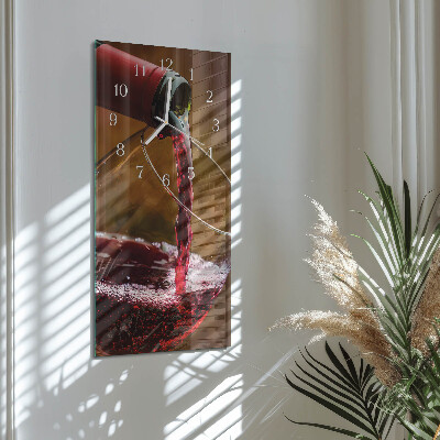 Ceas de sticlă pe perete vertical Vin
