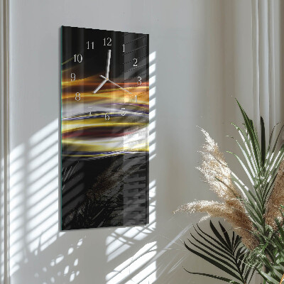 Ceas de sticlă pe perete vertical Abstracție