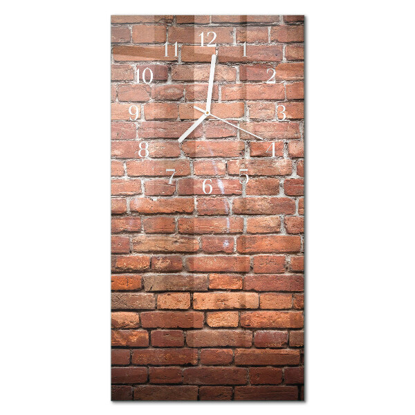 Ceas de sticlă pe perete vertical Cărămidă