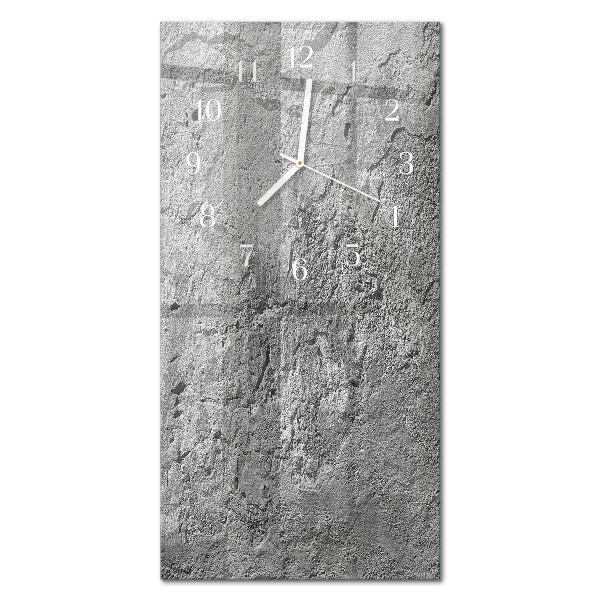 Ceas de sticlă pe perete vertical Zid de beton