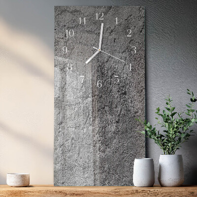 Ceas de sticlă pe perete vertical Zid de beton
