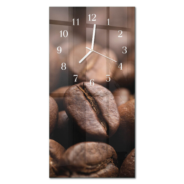 Ceas de sticlă pe perete vertical boabe de cafea