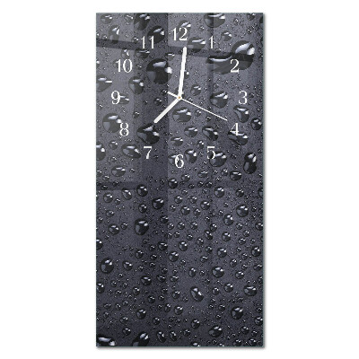 Ceas de sticlă pe perete vertical Picături