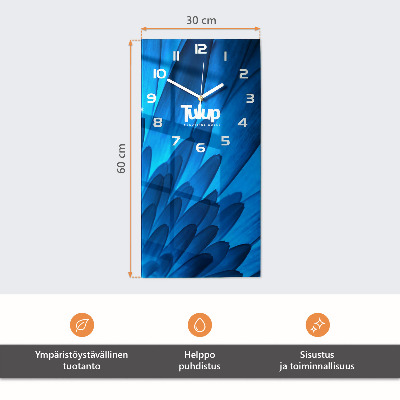 Ceas de sticlă pe perete vertical Apă