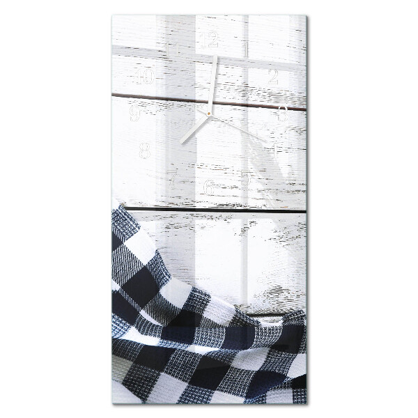 Ceas de sticlă pe perete vertical Masă din material textil