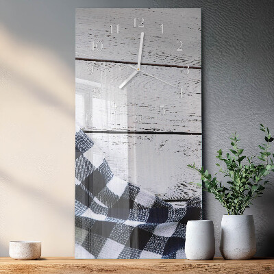 Ceas de sticlă pe perete vertical Masă din material textil