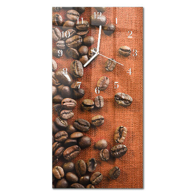 Ceas de sticlă pe perete vertical boabe de cafea
