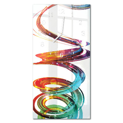 Ceas de sticlă pe perete vertical Spirală