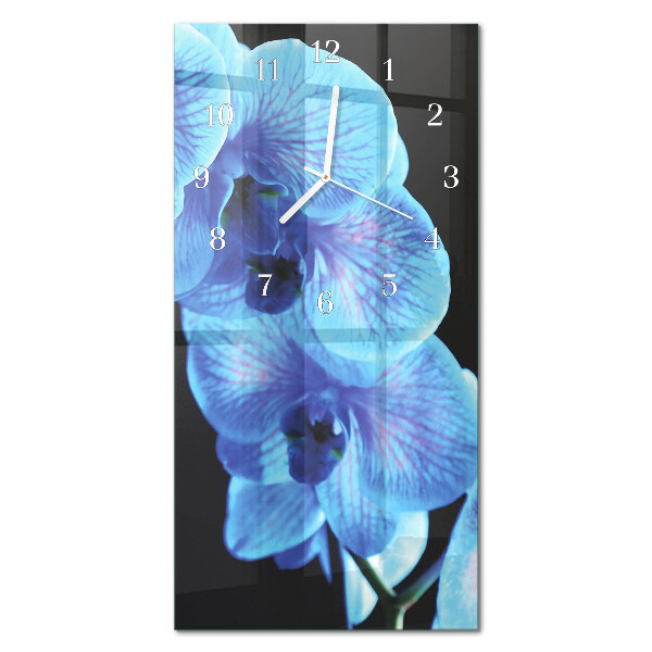 Ceas de sticlă pe perete vertical Floare