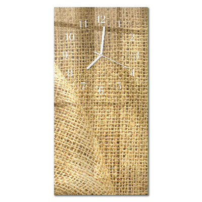 Ceas de sticlă pe perete vertical Material textil