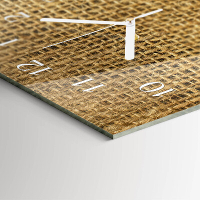 Ceas de sticlă pe perete vertical Material textil