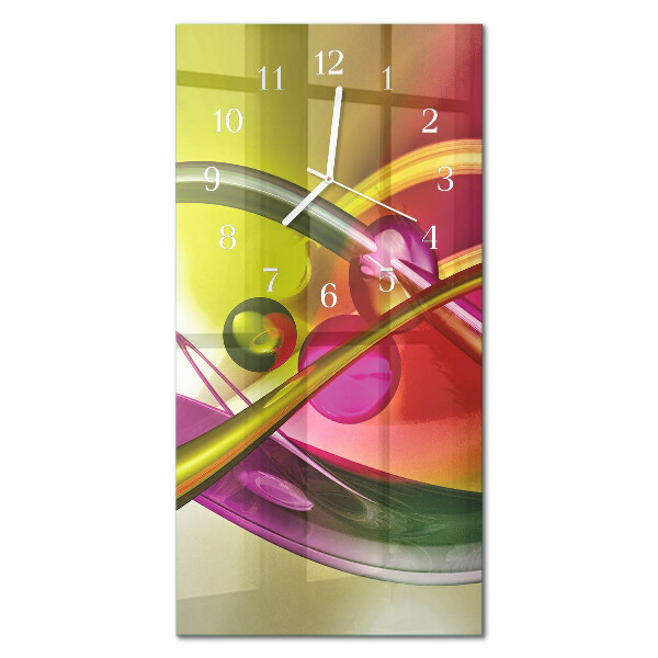 Ceas de sticlă pe perete vertical Abstracție