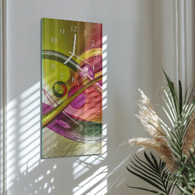 Ceas de sticlă pe perete vertical Abstracție