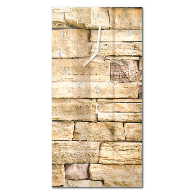 Ceas de sticlă pe perete vertical Perete
